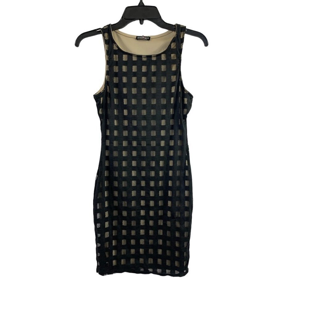Fashion Nova Women's Tan & Black Dress